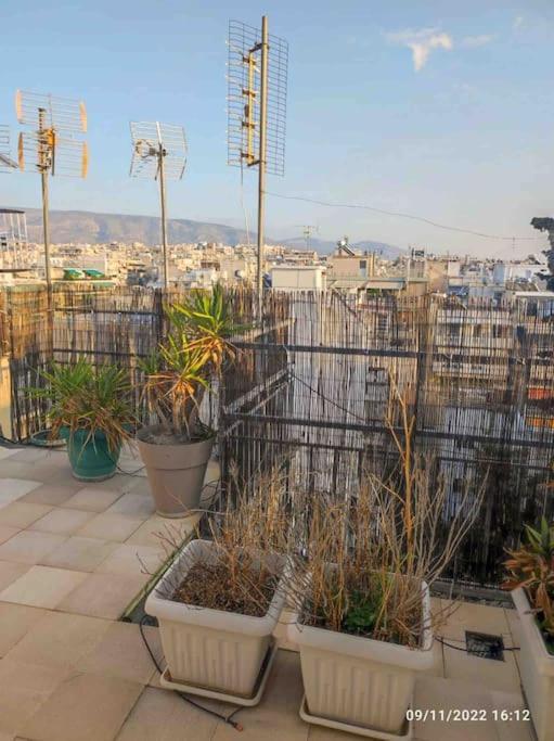 Spacious Private Rooftop Studio, Mountain And Sea View Athene Buitenkant foto